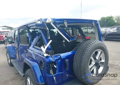 2019 Jeep Wrangler Unlimited Sahara z USA, uszkodzony, nr VIN 1C4HJXEG4KW651324